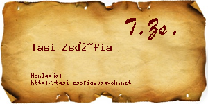 Tasi Zsófia névjegykártya
